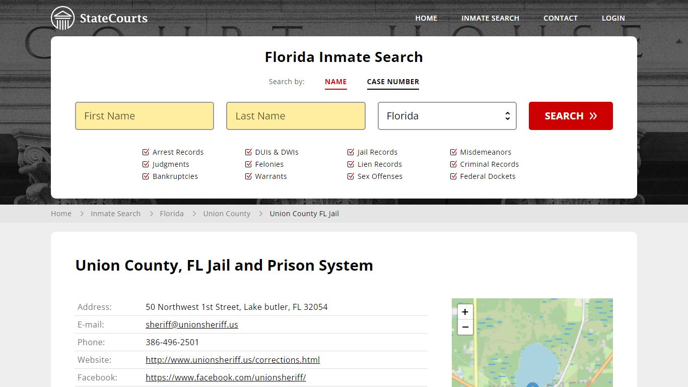 Union County FL Jail Inmate Records Search, Florida - StateCourts